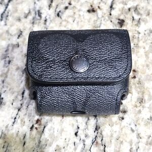 NWOT Coach Wireless Earbud Case-Charcoal/Grey